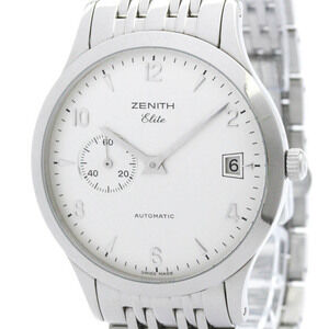 ZENITH Elite Stainless Steel Automatic Mens Watch 01/02.1125.680 Polished